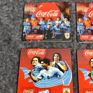 Set de 8 Posavasos Coca-Cola Copa América 2011 y Utensilios Rojos - imagen 2