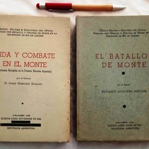 2 Libros "Círculo Militar-Biblioteca del Oficial": Vida y Combate en el Monte y Batallón de Monte - imagen 1
