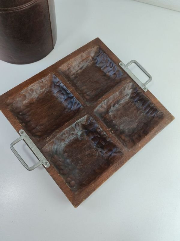 Hielera y bandeja de picada en madera - imagen 3