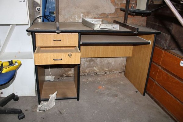 Escritorio marrón claro - Mueble de escritorio antiguo - imagen 4