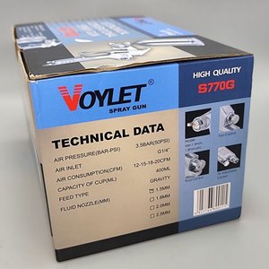 Pistola para Pintar Voylet S770G Aerógrafo Tacho Aluminio - imagen 4