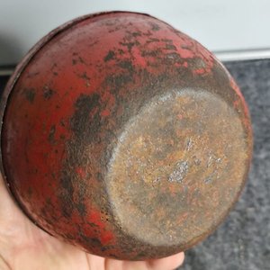 Mechero Antiguo Metálico Rojo Pesado - imagen 4