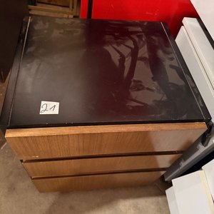 Cajonera Marrón y Negra con 3 Cajones - imagen 2
