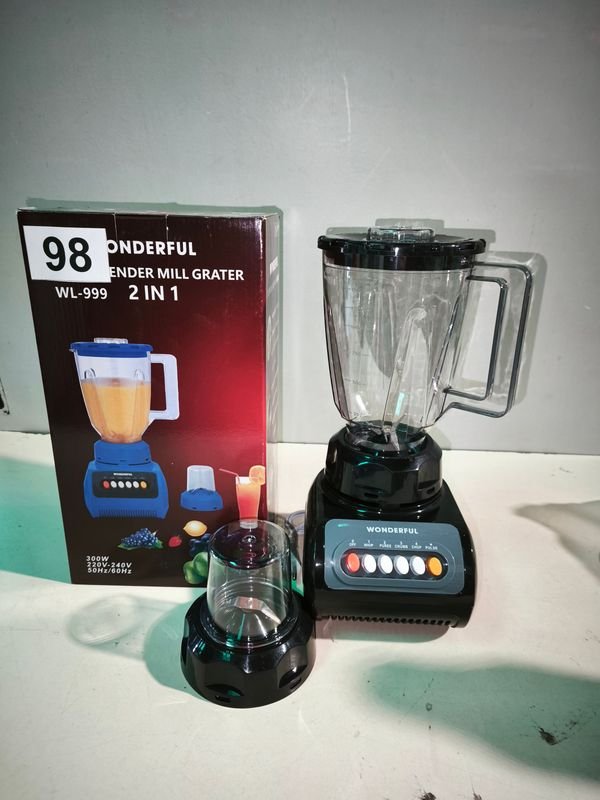 Licuadora y Molinillo Wonderful WL-999 2 en 1 con Accesorios