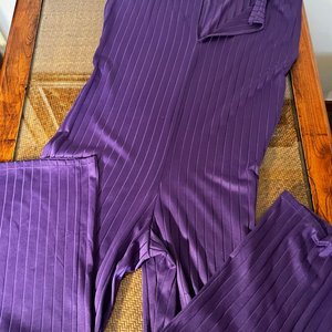 Mono Largo Violeta Talle M de Jersey con Cierre - imagen 5