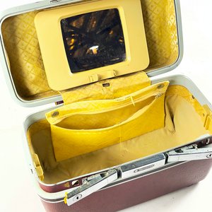 Neceser Samsonite Rojo Vintage con Espejo - imagen 4