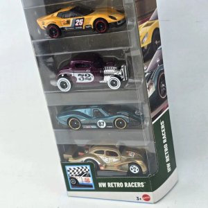 Pack 6 Hot Wheels Retro Racers Colección Autos a Escala - imagen 3