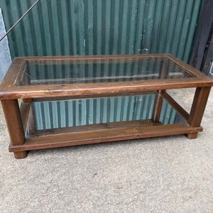 Mesa Ratona Grande de Madera y Vidrio - imagen 3