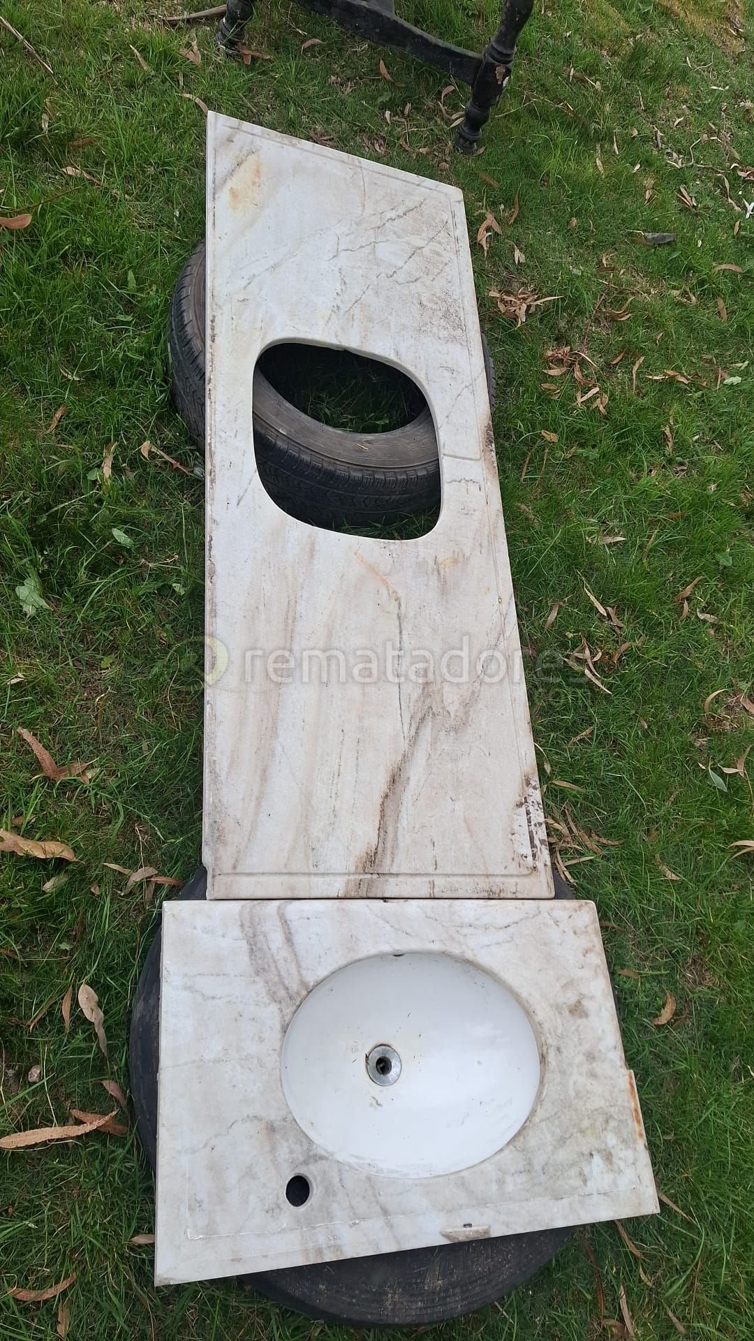 Mesada de Mármol con Bacha Blanca
