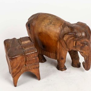 Talla de Elefante de Madera Decorativo - imagen 2