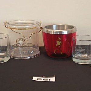 Lote de 12 Vasos de Whisky y 2 Hieleras de Colección - imagen 1