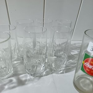 Lote de 11 Vasos de Vidrio Transparentes con Diseño - imagen 3