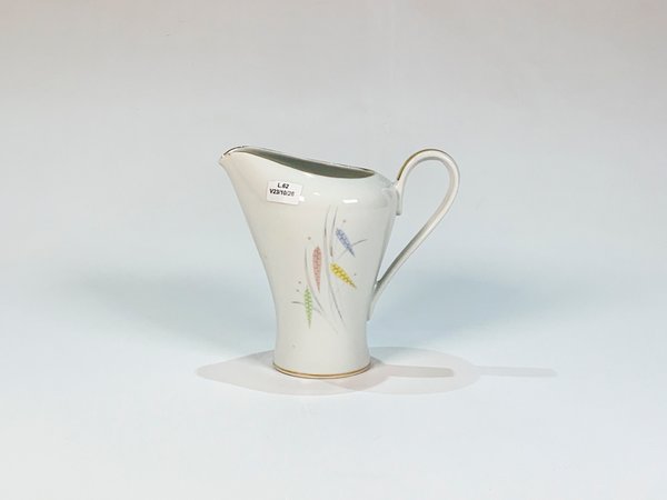 Jarra de Porcelana Bavaria Edelstein Blanca con Hojas y Espigas - imagen 1