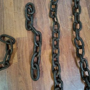 Lote de Varios Tramos de Cadena de Hierro Rústico - imagen 2