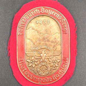 Distintivo NSKK Motorbrigade Hochland Fahrten durch Bayerns Berge 1937 - imagen 2