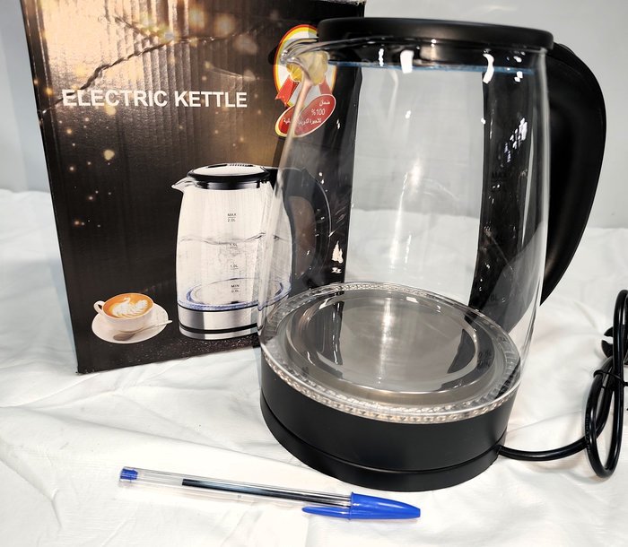 Jarra Eléctrica de Vidrio con Luces LED - Nueva en Caja