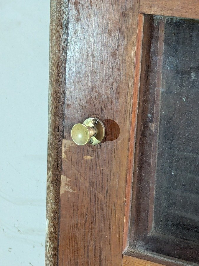 Puerta de madera con ventana y marco en cerejeira - imagen 8