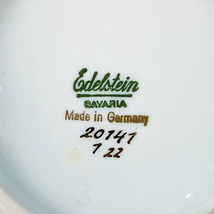 Jarra de Porcelana Edelstein Bavaria Blanca con Decoración de Hojas y Espigas - imagen 3