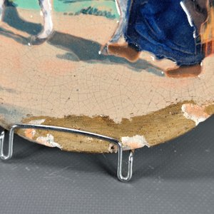Dos platos decorativos de cerámica esmaltada Daniel Zuloaga - imagen 5