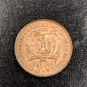 Moneda República Dominicana 1 Centavo 1963 Bronce Sin Circular - imagen 4