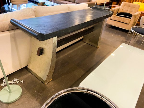 Consola Estilo Moderno Piedra y Madera