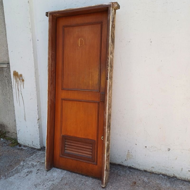 Puerta de contrachapado de cedro con marco de cedro y accesorios - imagen 2