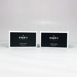 Set de 2 Velas Aromáticas Inspira Home Creamy Vanilla en Caja Negra - imagen 2