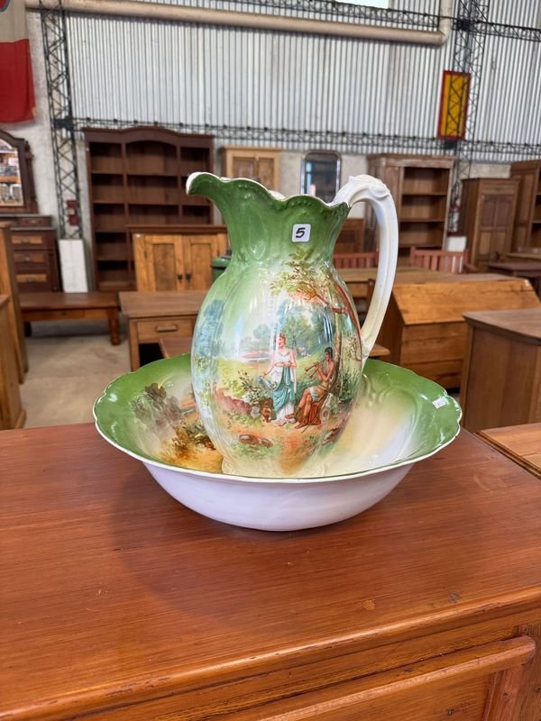 LAVATORIO JARRA Y PALANGANA LIMOGES FRANCES: Piezas de Arte y Decoración - imagen 9