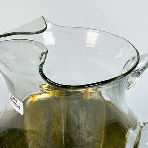 Jarra de Vidrio con Forro de Peltre Vintage - imagen 3