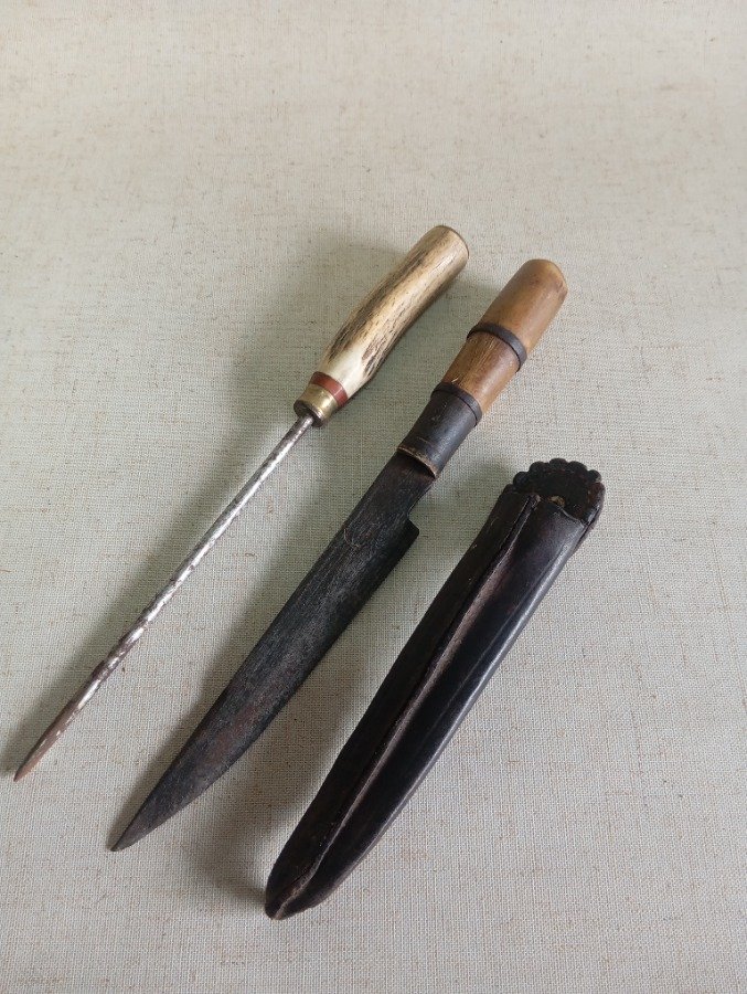 Cuchillo y Chaira de 15 cm con Hoja de Metal - imagen 5
