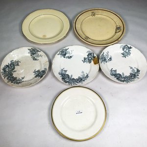 Seis Platos Decorativos Johnson Bros "Paris" con Borde Dorado - imagen 1