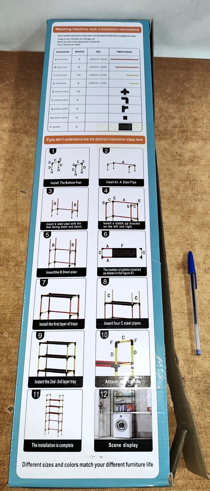 Estantería multifuncional sobre lavadora blanca - imagen 3