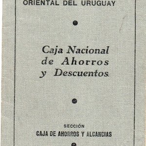 Libreta Banco República Oriental Uruguay Caja Nacional Ahorros 1953-1956 - imagen 1
