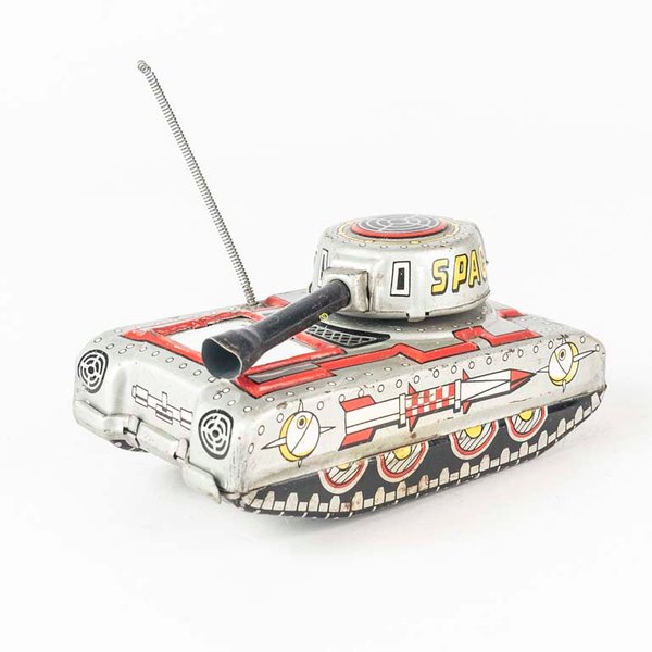 Tanque de Guerra a Fricción de Chapa Litografiada Made in Japan - imagen 1