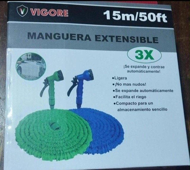 Manguera Extensible VIGORE 15m con Pistola y Acople