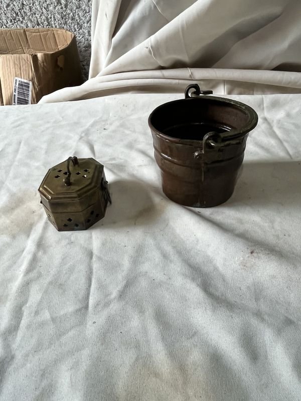 Hielera de cobre y bronce e incensario para los incensios - imagen 5