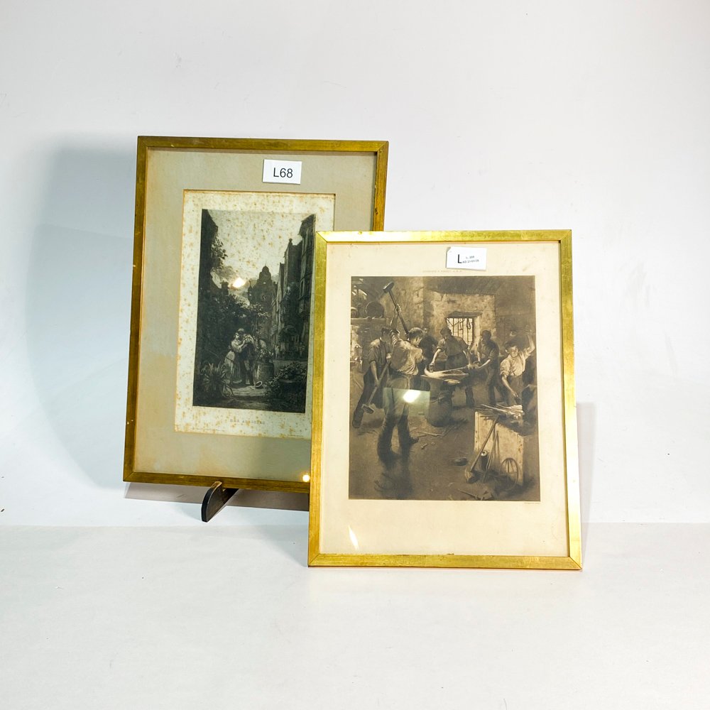 Lote siguiente: Dos láminas diferentes de arte