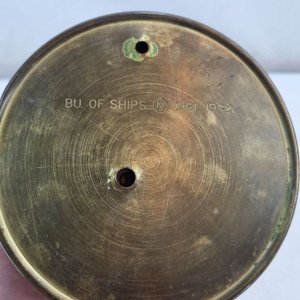 Barómetro Antiguo Marina EE. UU. (U.S. Navy) 1942, Bronce, Firma Friez - imagen 4