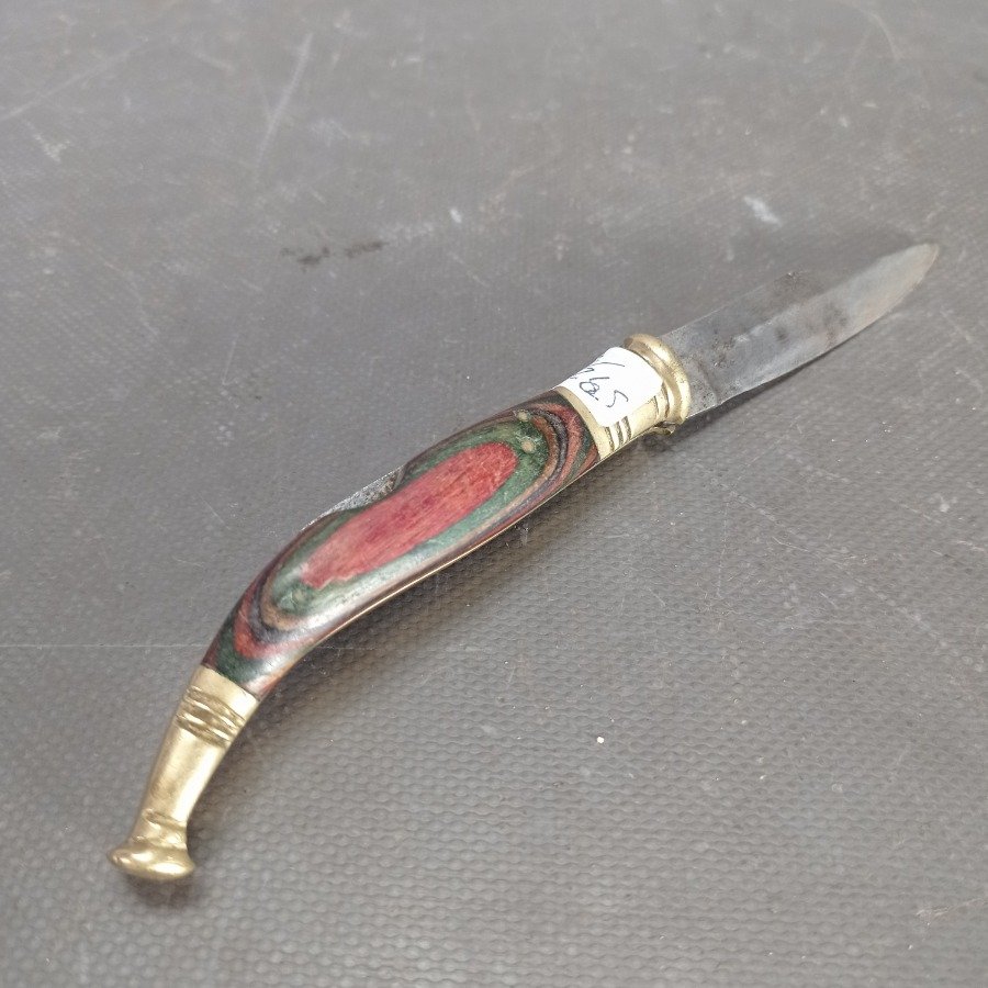 Navaja de Toledo con cuchilla plegable y diseño intrincado - imagen 2