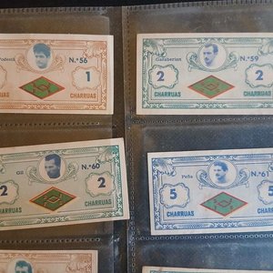 Lote de 10 Billetes "Charrúas Deportivos" de Rampla Juniors y Racing (1961) - imagen 2