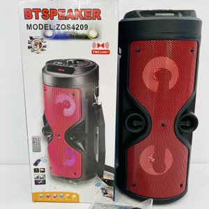 Parlante Portátil BTSPEAKER Modelo ZQS4209 con Control Remoto, Color Rojo - imagen 4