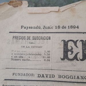 Diario "El Paysandú" del 18 de Julio de 1894: Contenido sobre Artigas y comentario inédito de su hija - imagen 4