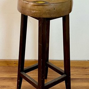 Juego de Banquetas Altas y Bajas de Madera Vintage - imagen 3