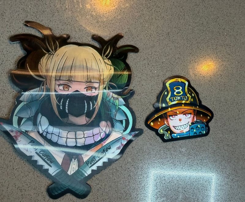 Stickers Anime: Himiko Toga y Shinra Kusakabe