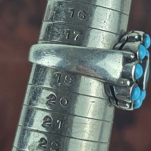 Anillo Antiguo de Plata con Turquesas - imagen 2