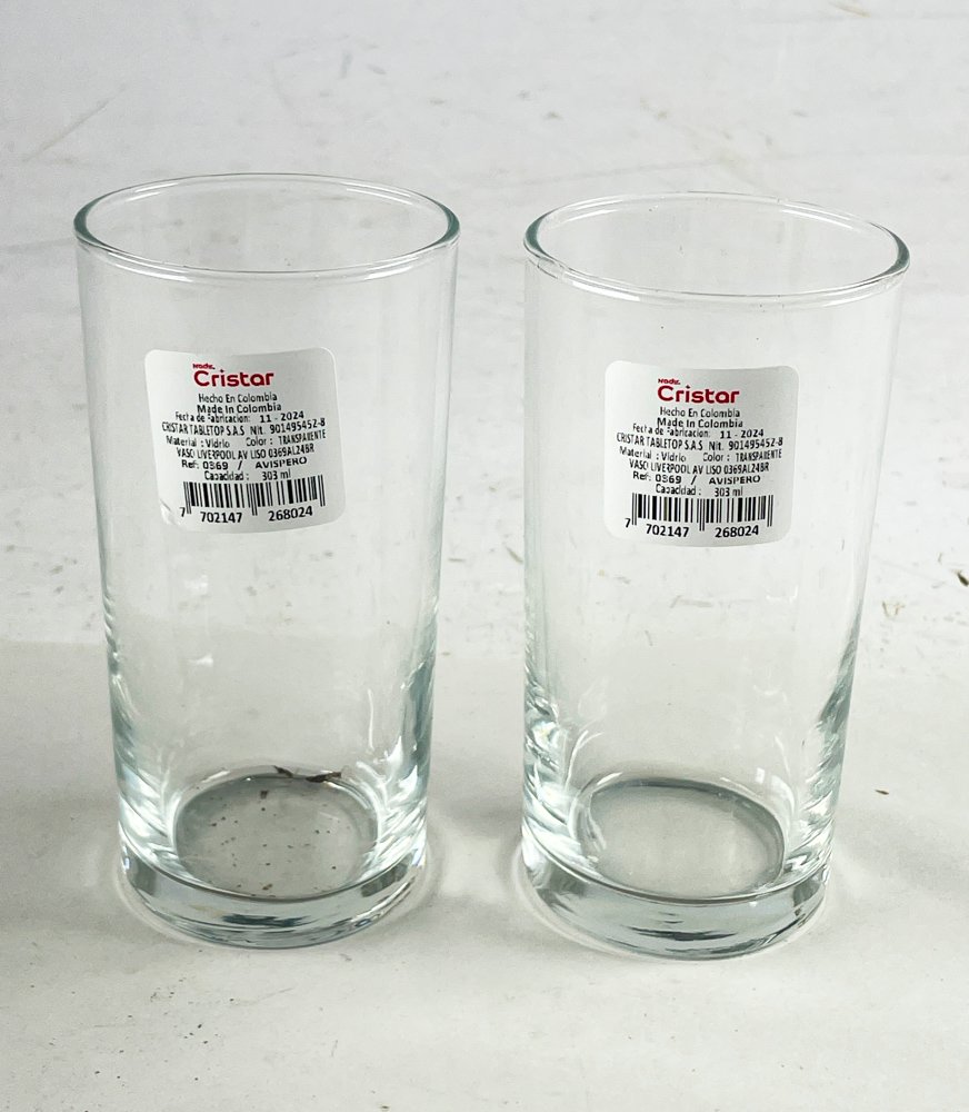 Lote de 17 Vasos Altos Hialinos Cristar