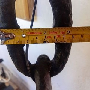 Lámpara de Pie Artesanal con Cadena de Barco Negra - imagen 2