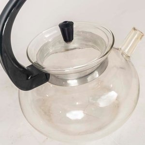 Tetera de Vidrio Transparente con Asa Negra - 20 cm - imagen 2