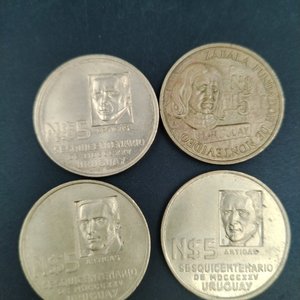7 Monedas Uruguay de Bronce conmemorativas - imagen 7