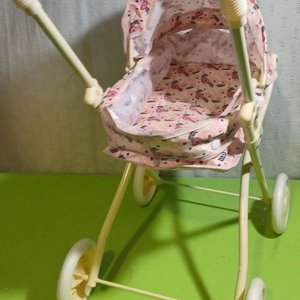Cochecito de Muñecas Plegable con Estampado Floral - imagen 2